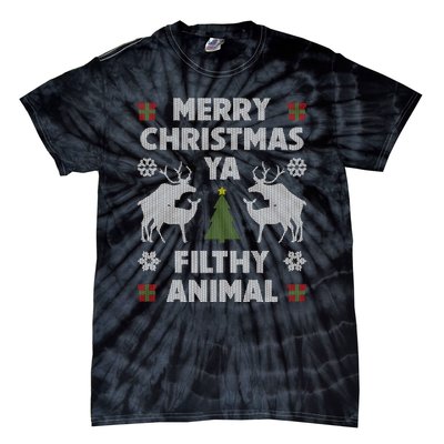 Merry Christmas Ya Filthy Animal Tie-Dye T-Shirt