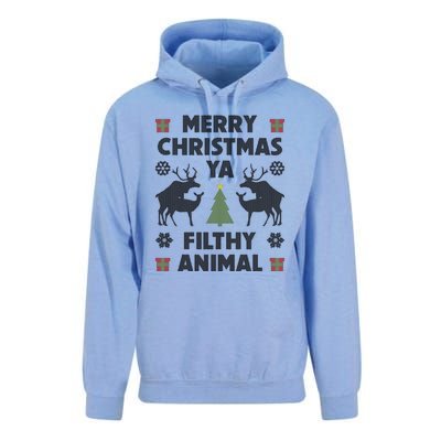 Merry Christmas Ya Filthy Animal Unisex Surf Hoodie