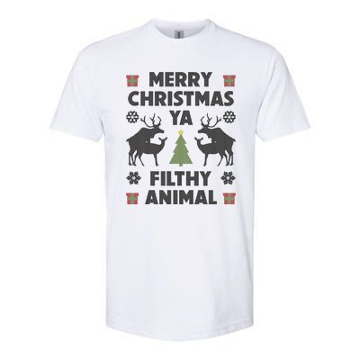 Merry Christmas Ya Filthy Animal Softstyle CVC T-Shirt