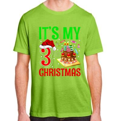 Merry Christmas Yes Its My 3rd Birthday Christmas Adult ChromaSoft Performance T-Shirt