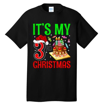 Merry Christmas Yes Its My 3rd Birthday Christmas Tall T-Shirt