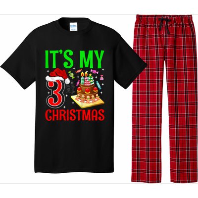 Merry Christmas Yes Its My 3rd Birthday Christmas Pajama Set