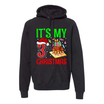 Merry Christmas Yes Its My 3rd Birthday Christmas Premium Hoodie