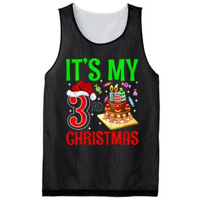 Merry Christmas Yes Its My 3rd Birthday Christmas Mesh Reversible Basketball Jersey Tank