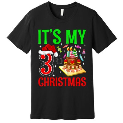 Merry Christmas Yes Its My 3rd Birthday Christmas Premium T-Shirt