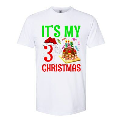 Merry Christmas Yes Its My 3rd Birthday Christmas Softstyle CVC T-Shirt