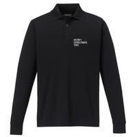 Merry Christmas Yinz with Pittsburgh Christmas Trees Funny Performance Long Sleeve Polo