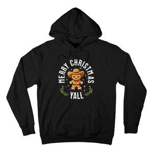 Merry Christmas Yall Gingerbread Cowboy Howdy Western Xmas Hoodie