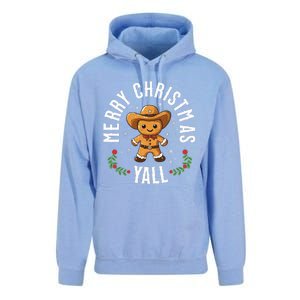 Merry Christmas Yall Gingerbread Cowboy Howdy Western Xmas Unisex Surf Hoodie