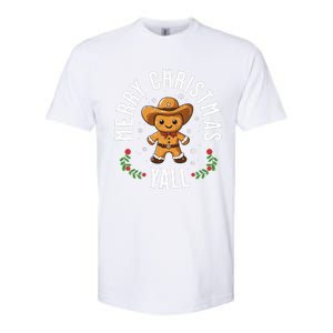 Merry Christmas Yall Gingerbread Cowboy Howdy Western Xmas Softstyle CVC T-Shirt