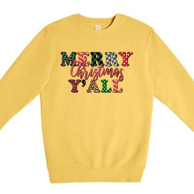 Merry Christmas Y'All Premium Crewneck Sweatshirt