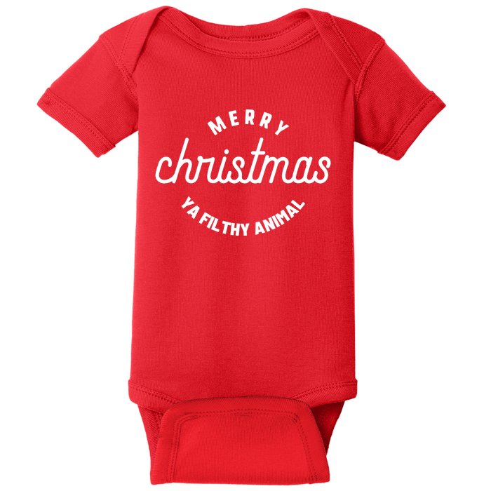 Merry Christmas Ya Filthy Animal Funny Christmas, Merry Christmas, Christmas Baby Bodysuit