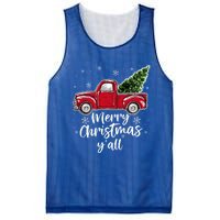 Merry Christmas Yall Great Gift Red Truck Christmas Pajama Xmas Gift Mesh Reversible Basketball Jersey Tank