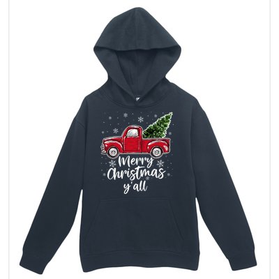 Merry Christmas Yall Great Gift Red Truck Christmas Pajama Xmas Gift Urban Pullover Hoodie