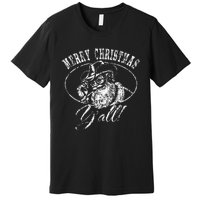 Merry Christmas Y'all Country Cowboy Santa Claus  Premium T-Shirt