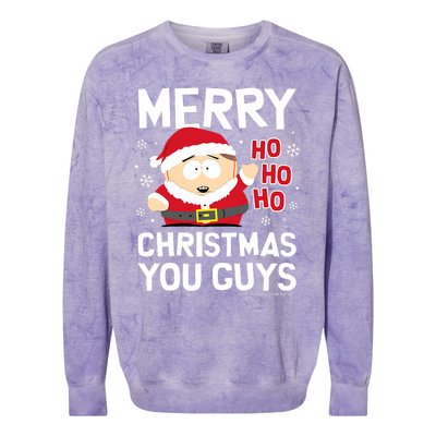 Merry Christmas You Guys Colorblast Crewneck Sweatshirt