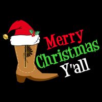 Merry Christmas YAll Funny Texas Cow Holiday Gift Cooling Performance Crew T-Shirt