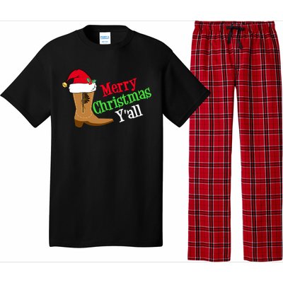 Merry Christmas YAll Funny Texas Cow Holiday Gift Pajama Set