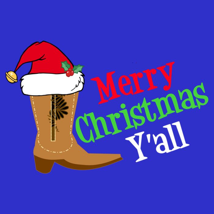 Merry Christmas YAll Funny Texas Cow Holiday Gift Apron