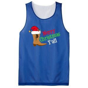 Merry Christmas YAll Funny Texas Cow Holiday Gift Mesh Reversible Basketball Jersey Tank