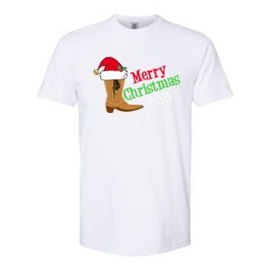 Merry Christmas YAll Funny Texas Cow Holiday Gift Softstyle CVC T-Shirt