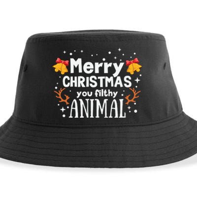 Merry Christmas You Filthy Animal Sustainable Bucket Hat