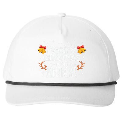 Merry Christmas You Filthy Animal Snapback Five-Panel Rope Hat