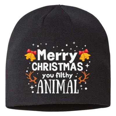 Merry Christmas You Filthy Animal Sustainable Beanie