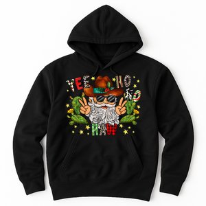 Merry Christmas Yee Ho Ho Haw Santa Cowhide Western Country Hoodie