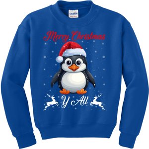 Merry Christmas Y All Xmas Holiday Santa Penguin Christmas Meaningful Gift Kids Sweatshirt