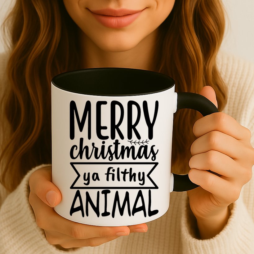 Merry Christmas Ya Filthy Animal Funny Holiday Mug