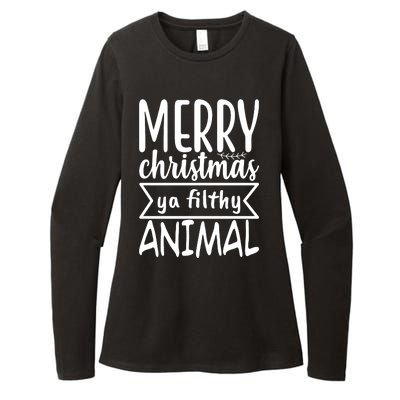 Merry Christmas Ya Filthy Animal Funny Holiday Womens CVC Long Sleeve Shirt