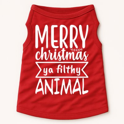 Merry Christmas Ya Filthy Animal Funny Holiday Doggie Tank