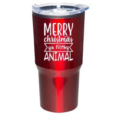 Merry Christmas Ya Filthy Animal Funny Holiday Tumbler