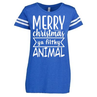 Merry Christmas Ya Filthy Animal Funny Holiday Enza Ladies Jersey Football T-Shirt