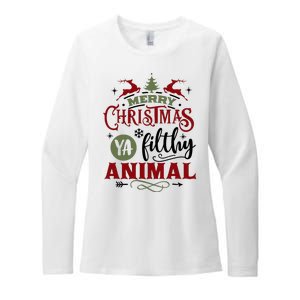 Merry Christmas Ya Filthy Animal Funny Xmas Womens CVC Long Sleeve Shirt