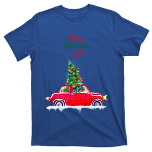 Merry Christmas Yall Snow Car Xmas Tree Lights Snowflake Gift T-Shirt