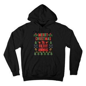 Merry Christmas Ya Filthy Animals Funny Christmas Gift Tee Hoodie