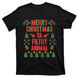 Merry Christmas Ya Filthy Animals Funny Christmas Gift Tee T-Shirt