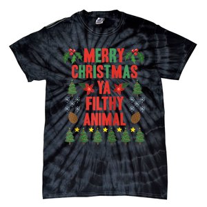 Merry Christmas Ya Filthy Animals Funny Christmas Gift Tee Tie-Dye T-Shirt