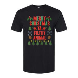 Merry Christmas Ya Filthy Animals Funny Christmas Gift Tee Softstyle CVC T-Shirt