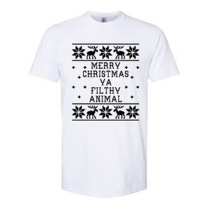 Merry Christmas Ya Filthy Animal Funny Ugly Christmas Softstyle CVC T-Shirt