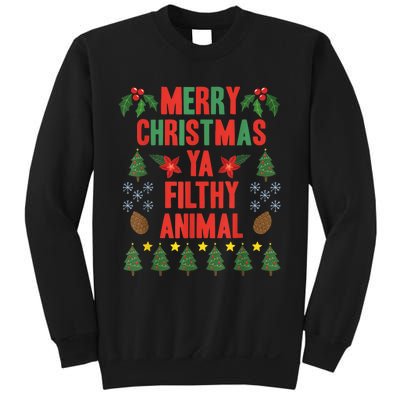 Merry Christmas Ya Filthy Animals Funny Christmas Gift Tee Sweatshirt