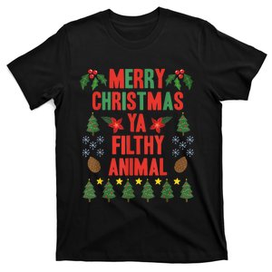 Merry Christmas Ya Filthy Animals Funny Christmas Gift Tee T-Shirt