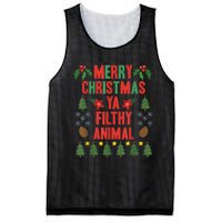 Merry Christmas Ya Filthy Animals Funny Christmas Gift Tee Mesh Reversible Basketball Jersey Tank