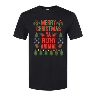 Merry Christmas Ya Filthy Animals Funny Christmas Gift Tee Softstyle CVC T-Shirt