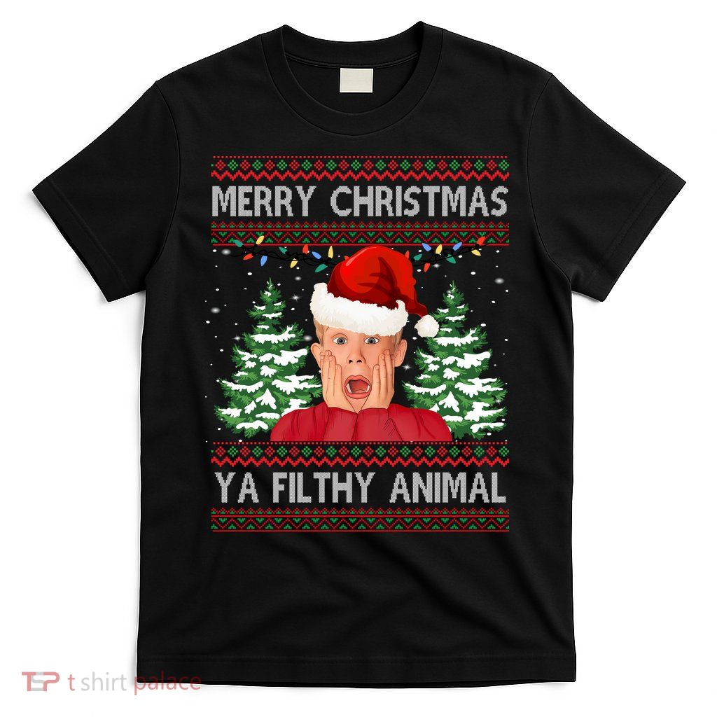 Merry Christmas Ya Filthy Animal Funny Ugly Christmas T-Shirt