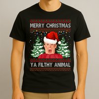 Merry Christmas Ya Filthy Animal Funny Ugly Christmas T-Shirt