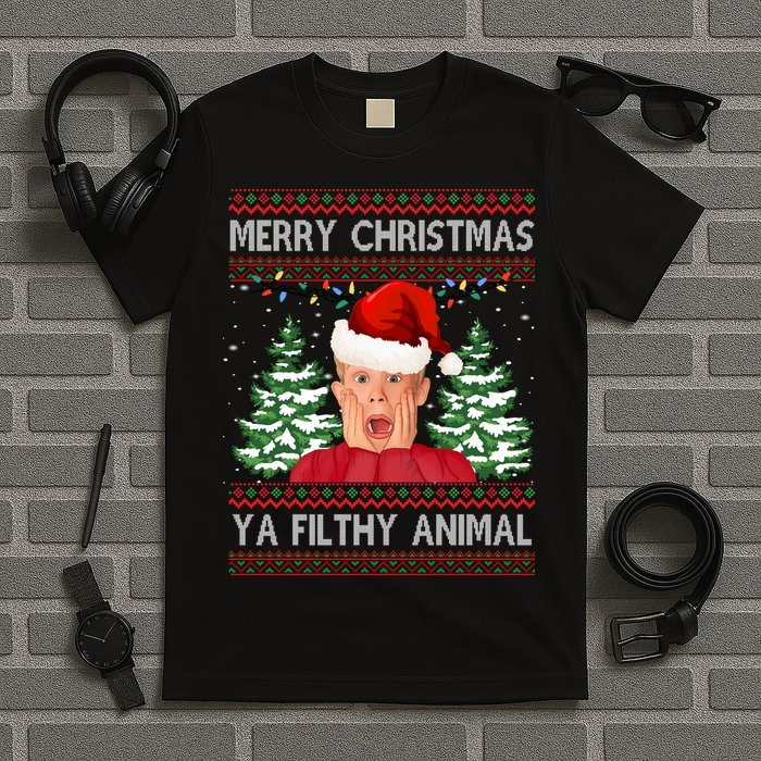 Merry Christmas Ya Filthy Animal Funny Ugly Christmas T-Shirt