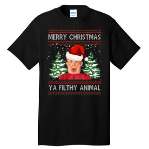 Merry Christmas Ya Filthy Animal Funny Ugly Christmas Tall T-Shirt